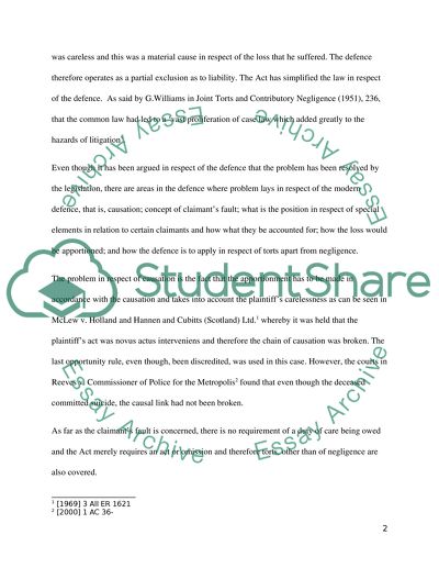 Limitations of Liability in Respect of Tortuous Liability