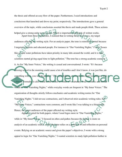 Our Vanishing Nights With My Inner Voice