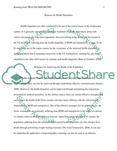 Health Disparities Analysis