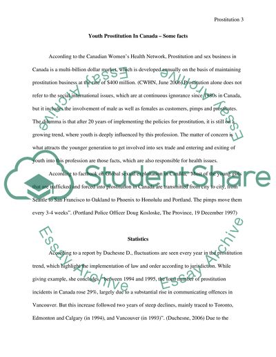 Youth Prostitution In Canada