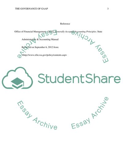 The Governance of GAAP