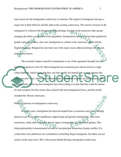 The Immigration Controversy in America