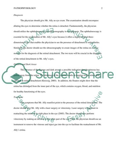 Analysis of Pathophysiology Case