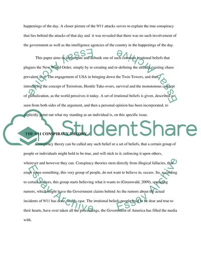 Investigating And Debunking A Weird Belief: Involvement Of Usa In 9/11