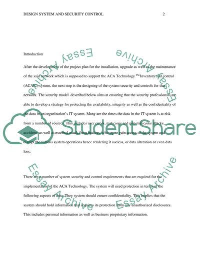 Design System and Security Control