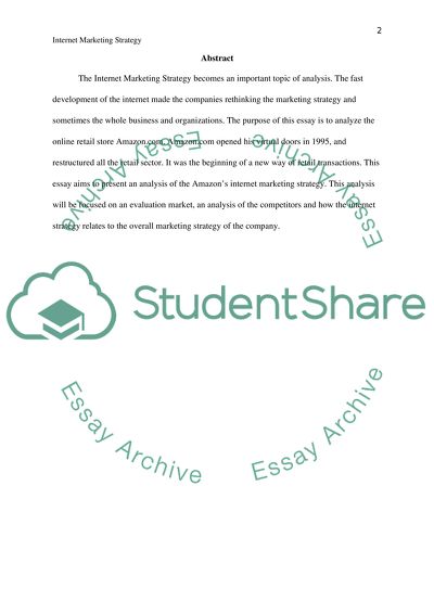 Internet Marketing Strategy Amazon