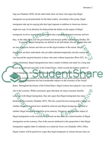 Illegal immigration and its impact on the economy