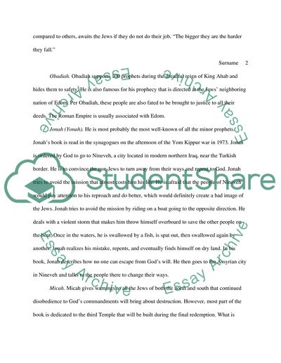 Twelve Minor Prophets - An Overview