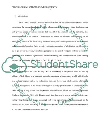 Psychological Aspects of Cybersecurity