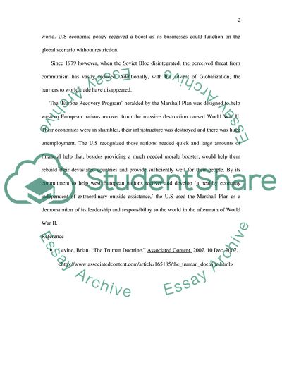 The Truman Doctrine - The Cold War