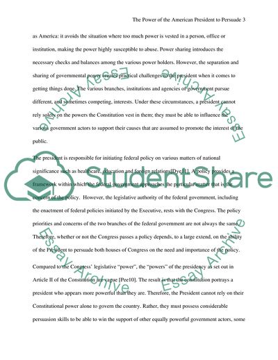 The Power of the American President to Persuade