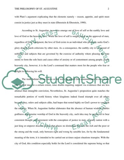 The Philosophy of St. Augustine