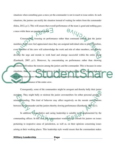 Analysis of Military Leadership