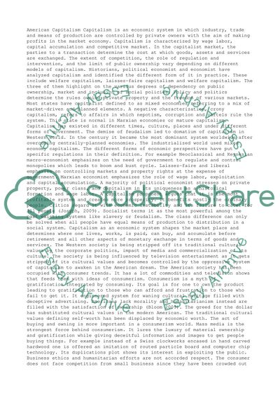 The role of government in the capitalist enterprise