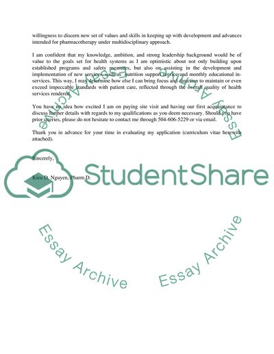 Letter of Intent for Getting a Job