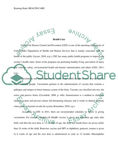 Analysis of Article about Quality, Efficient and Effective Immunizations