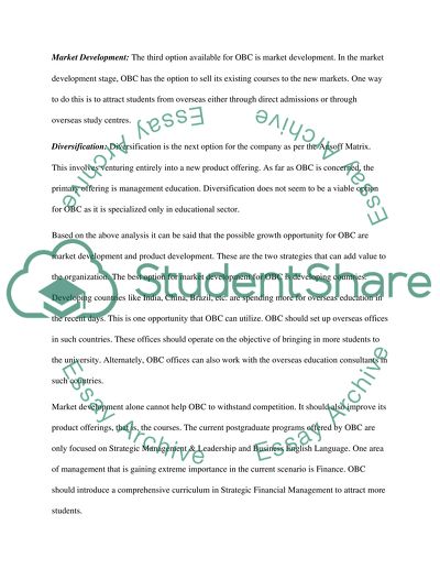 Strategic Marketing Management of Oxford Business College