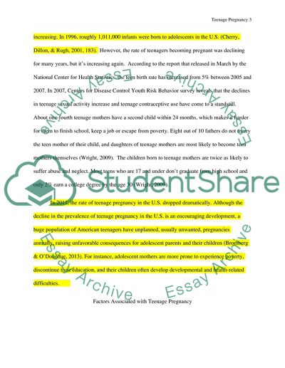 The Persuasion of Teenage Pregnancy