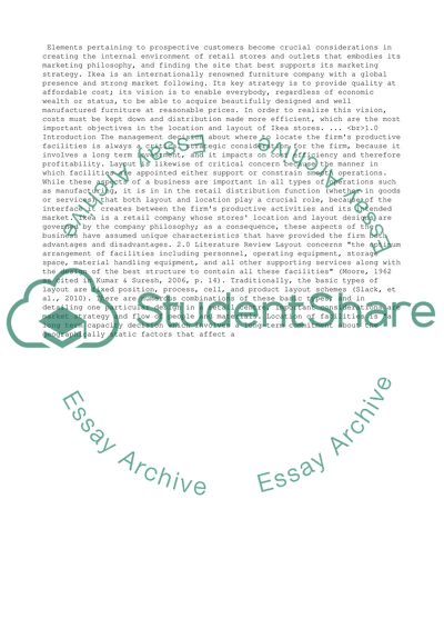 Location And Layout Of Ikea Assignment Example Topics And Well