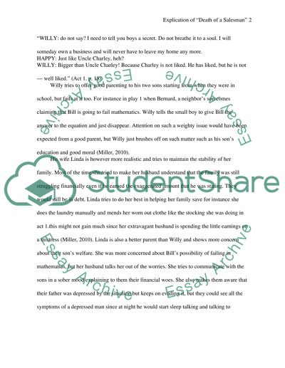 Explication of Death of a Salesman