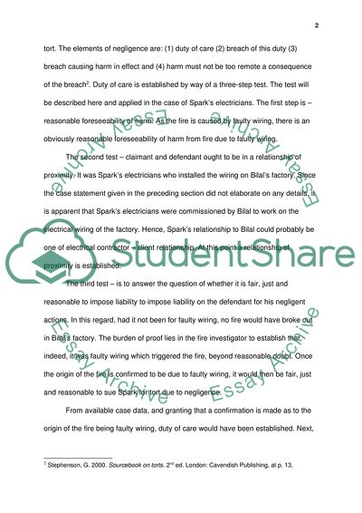 Issues of Tort Liability