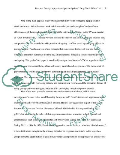 A Psychoanalytic Analysis of Olay Total Effects