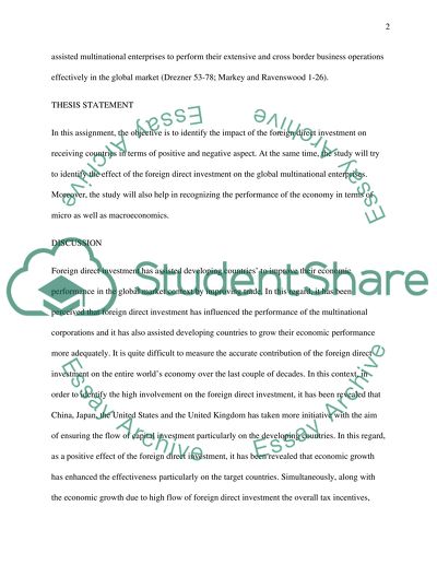 Foreign Direct Investment