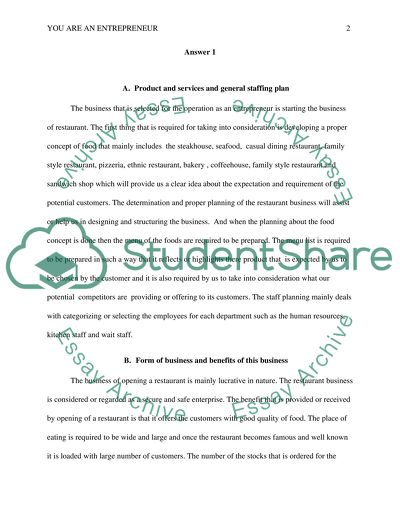 Starting Restaurant Business