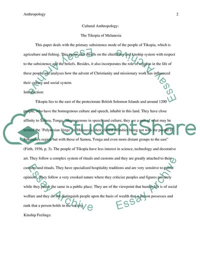 The Main Activities of the People of Tikopia and the Advent of Christianity