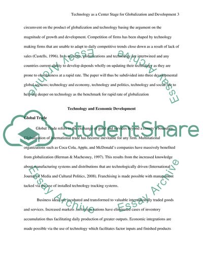 Technology, Culture and Power Global Perspectives