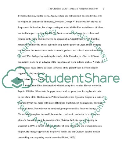 The Crusades as a Religious Endeavor