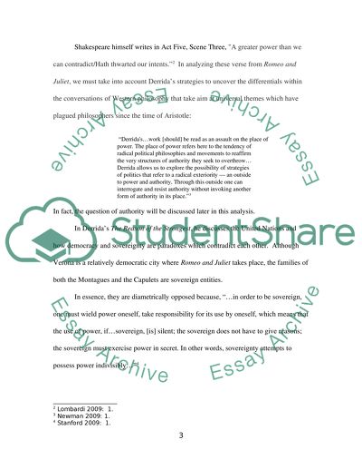 Power, Knowledge, and Authority in Romeo and Juliet