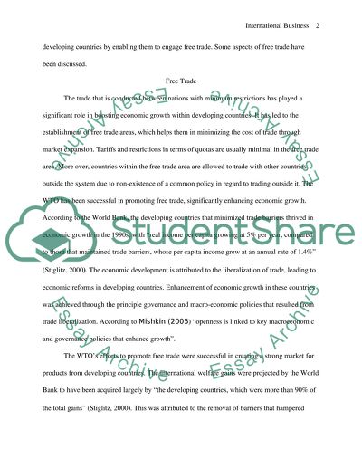 The World Trade Organization and Free Trade