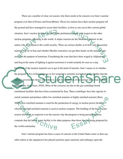 International Relations and Irans Nuclear Program