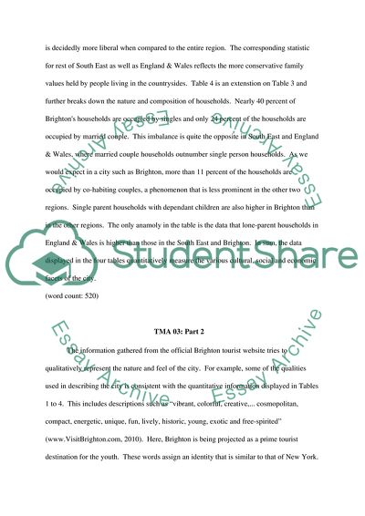 The Identities of Brighton, Its Residents and Its Prospective Visitors