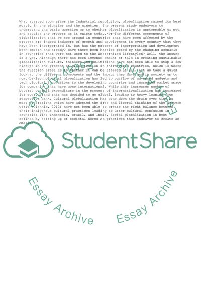 Is Globalization Unstoppable