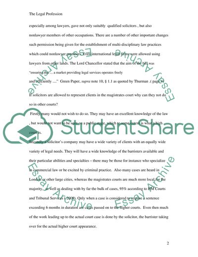 The UK has two legal professionals, solicitors and barristers. should the professions be fused