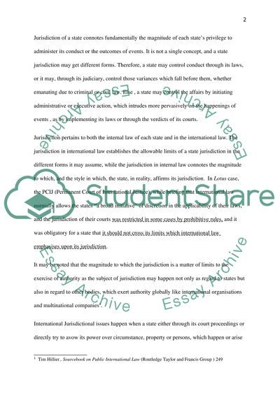The Concept of Jurisdiction in Article 1 of the European Convention on Human Rights