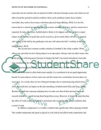 The Impacts of Weather on Sports and Players