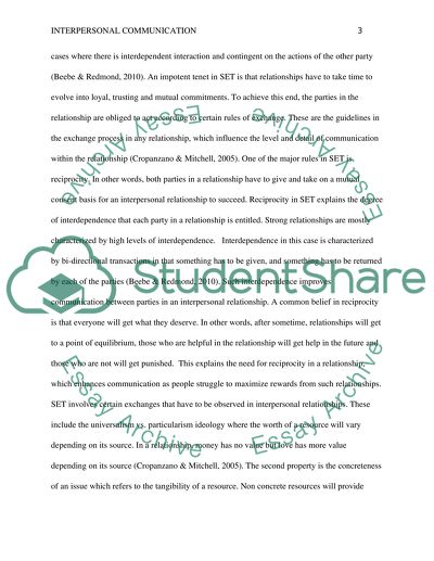 Interpersonal Communication