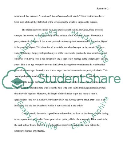 A Critical View of Byars Article