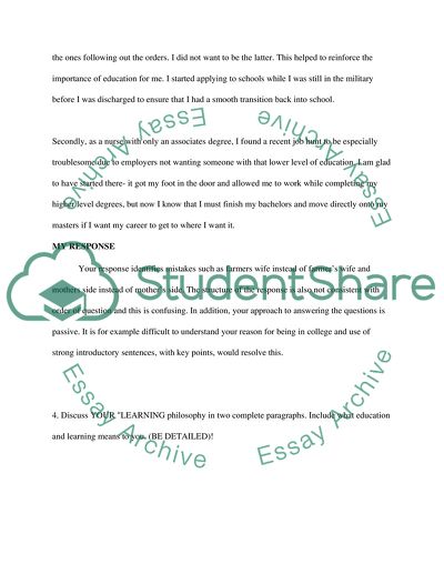 Annalise those questions