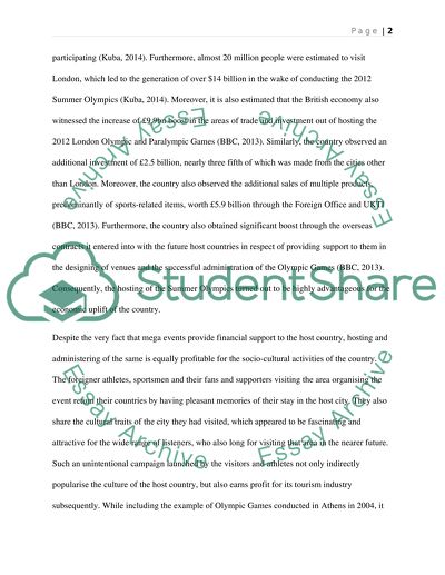 The 2012 UK Olympic Games and Economic Development