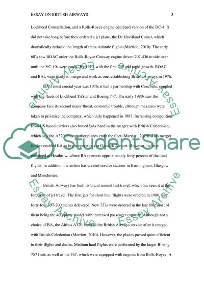 British Airways - Operations in the UK and Overseas