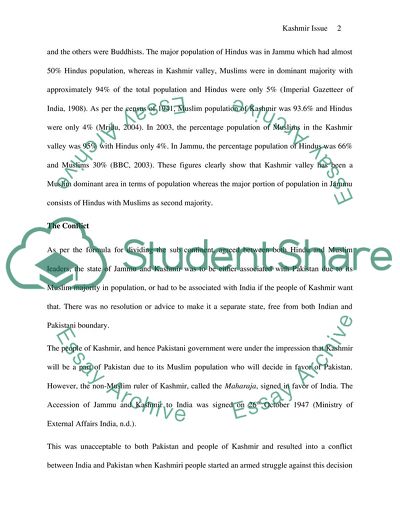 Conflict between India and Pakistan