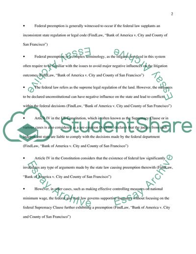 The Tensions between State and Federal Laws in the Context of Preemption