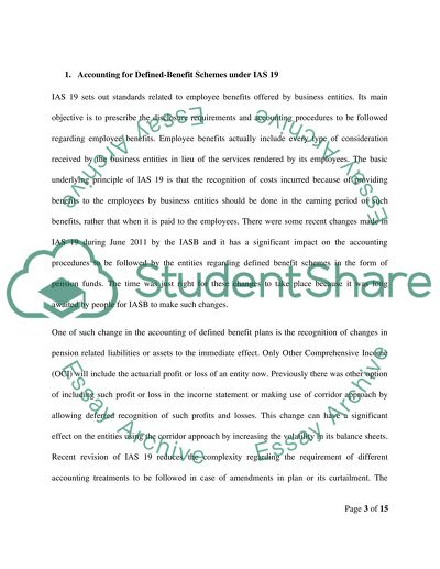 Accounting for Defined-Benefit Schemes under IAS 19, Segmental Reporting