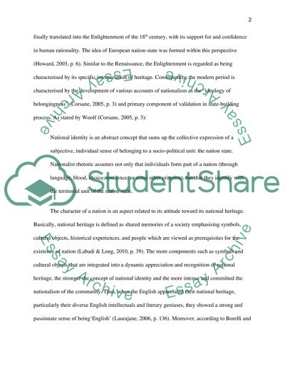 Exploring the continuity between heritage and nationalism