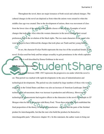 Doctorows Novel Ragtime