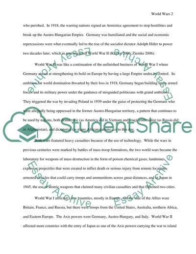 Two World Wars of the 20th Century